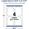 image:imageAvery TrueBlock Matte White Arched Labels Sure Feed Technology 475 x 35 200 Matte White Labels PrinttoTheEdge LaserInkjet Printable Great for Packaging and Product Merchandising100 labels