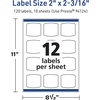 image:imageAvery TrueBlock Matte White Arched Square Labels Sure Feed Technology 2 x 2316 120 Matte White Labels PrinttoTheEdge LaserInkjet Printable Great for Packaging and Product Merchandising120 labels
