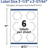 image:imageAvery TrueBlock Matte White Hexagon Labels Sure Feed Technology 212 x 25764 150 Matte White Labels PrinttoTheEdge LaserInkjet Printable Great for Packaging and Product Merchandising150 labels