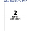 image:imageAvery Waterproof Printable Shipping Labels Sure Feed Technology 55 x 85 White 20 Blank Mailing Labels 15516512 in X 812 in