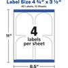 image:imageTextured White PrinttotheEdge Arched Labels 434x35in labels 40PK  2EA1