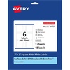 image:imageAvery Durable Removable Square Labels Sure Feed Technology 3 x 3 Matte White Film WaterResistant PrintToTheEdge LaserPigmentBased Inkjet Printable 18 Total18 labels