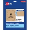 image:imageAvery Kraft Brown Hexagon Labels Sure Feed Technology 212 x 25764 150 Kraft Brown Labels PrinttoTheEdge LaserInkjet Printable150 labels