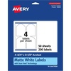 image:imageAvery Matte White Arched Labels Sure Feed Technology 475 x 35 100 Matte White Printable Labels200 Labels