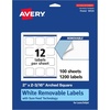 image:imageAvery Matte White Removable Arched Square Labels Sure Feed Technology PrinttoTheEdge 2 x 2316 180 Removable Labels LaserInkjet Printable1 200 labels