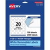image:imageAvery Matte White Removable Hexagon Labels Sure Feed Technology PrinttoTheEdge 112 x 14754 300 Removable Labels LaserInkjet Printable2 000 labels
