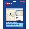 image:imageAvery Pearlized Ivory Arched Labels Sure Feed Technology PrinttoTheEdge 475 x 35 40 Pearlized Ivory Labels LaserInkjet Printable100 labels