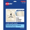 image:imageAvery Pearlized Ivory Arched Labels Sure Feed Technology PrinttoTheEdge 475 x 35 40 Pearlized Ivory Labels LaserInkjet Printable40 labels