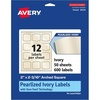 image:imageAvery Pearlized Ivory Arched Square Labels Sure Feed Technology PrinttoTheEdge 2 x 2316 120 Pearlized Ivory Labels LaserInkjet Printable600 labels