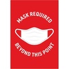 image:imageAvery Preprinted Wall Decals Mask Required Beyond This Point Safety Signs 7 x 10 Red Tear and Water Resistant 5 Removable Wall Signs 83177Mask Required