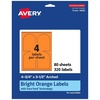 image:imageAvery Printable Arched Labels Sure Feed Technology 434 x 312 Bright Orange Labels PrinttoTheEdge LaserInkjet Printable 80 Total Great for Shipping and Wine Bottles320 labels