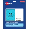 image:imageAvery Printable Heart Labels Sure Feed Technology 2932 x 12732 Bright Blue Labels PrinttoTheEdge LaserInkjet Printable 120 Total Great for Mailing Seals and Packaging120 labels