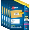 image:imageAvery Printable Shipping Labels with Sure Feed 2 x 4 Customizable Stickers White 5000 Blank Mailing Labels Great for Mailing Shipping and More 5Pack of 5163
