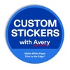 image:imageAvery Professionally Printed Custom Stickers 25 Round Personalized Stickers Matte White Paper Design Your Own Custom Decals Great for Branding Gifts and MoreMatte White Paper