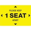 image:imageAvery Social Distancing Signs Keep 1 Seat Apart Yellow Surface Safe 4 x 6 10 Removable Decals 83073