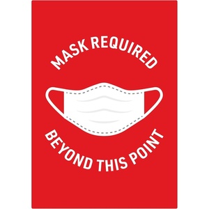 image:imageAvery Preprinted Wall Decals Mask Required Beyond This Point Safety Signs 7 x 10 Red Tear and Water Resistant 5 Removable Wall Signs 83177Mask Required