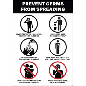 image:imageAvery Preprinted Wall Decals Mask Required Beyond This Point Safety Signs 7 x 10 Red Tear and Water Resistant 5 Removable Wall Signs 83177Prevent Germs