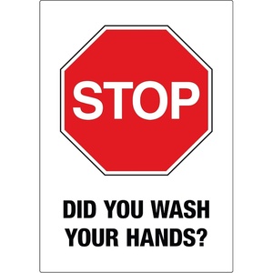 image:imageAvery Preprinted Wall Decals Mask Required Beyond This Point Safety Signs 7 x 10 Red Tear and Water Resistant 5 Removable Wall Signs 83177Stop Wash Your Hands