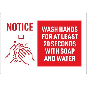 image:imageAvery Preprinted Wall Decals Mask Required Beyond This Point Safety Signs 7 x 10 Red Tear and Water Resistant 5 Removable Wall Signs 83177Wash Hands 20 Seconds