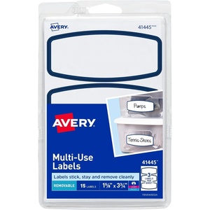 image:imageAvery Removable MultiUse Labels Blue Border 375 x 1625 Inches Pack of 15 41445
