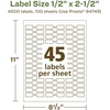 image:imageAvery EcoFriendly Matte White Recycled Barbell Labels 05 x 25 Matte White Labels Permanent Adhesive LaserInkjet Printable 450 Total5 X 25