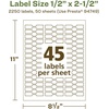 image:imageAvery EcoFriendly Matte White Recycled Barbell Labels 05 x 25 Matte White Labels Permanent Adhesive LaserInkjet Printable 450 Total5 X 25
