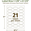 image:imageAvery EcoFriendly Matte White Recycled Oval Scalloped Labels 118 x 214 PrinttoTheEdge Matte White Labels Permanent Adhesive LaserInkjet Printable 210 Total1 050 labels