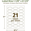 image:imageAvery EcoFriendly Matte White Recycled Oval Scalloped Labels 118 x 214 PrinttoTheEdge Matte White Labels Permanent Adhesive LaserInkjet Printable 210 Total210 labels