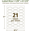 image:imageAvery EcoFriendly Matte White Recycled Oval Scalloped Labels 118 x 214 PrinttoTheEdge Matte White Labels Permanent Adhesive LaserInkjet Printable 210 Total2 100 labels
