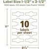 image:imageAvery EcoFriendly Recycled Wraparound Band Labels 15 x 35 Cigar Band Labels Matte White Permanent Adhesive PrinttoTheEdge LaserInkjet Printable 100 Total1 000 labels
