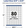 image:imageAvery Glossy Clear Star Labels Sure Feed Technology 075 x 075 2000 Glossy Clear Labels PrinttoTheEdge LaserInkjet Printable4 000 labels