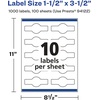 image:imageAvery Glossy Clear Wraparound Band Labels Sure Feed Technology 15 x 35 Cigar Band Labels 100 Total PrintToTheEdge LaserInkjet Printable1 000 labels