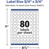 image:imageAvery Glossy White Heart Labels Sure Feed Technology 075 x 075 800 Glossy White Labels PrinttoTheEdge Permanent Adhesive LaserInkjet Printable800 labels