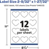 image:imageAvery Glossy White Heart Labels Sure Feed Technology 2932 x 12732 120 Glossy White Labels PrinttoTheEdge Permanent Adhesive LaserInkjet Printable1 200 labels