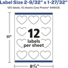 image:imageAvery Glossy White Heart Labels Sure Feed Technology 2932 x 12732 120 Glossy White Labels PrinttoTheEdge Permanent Adhesive LaserInkjet Printable120 labels