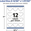image:imageAvery Glossy White Heart Labels Sure Feed Technology 2932 x 12732 120 Glossy White Labels PrinttoTheEdge Permanent Adhesive LaserInkjet Printable300 labels