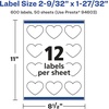 image:imageAvery Glossy White Heart Labels Sure Feed Technology 2932 x 12732 120 Glossy White Labels PrinttoTheEdge Permanent Adhesive LaserInkjet Printable600 labels