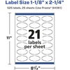 image:imageAvery Glossy White Oval Scalloped Labels Sure Feed Technology 118 x 214 210 Glossy White Labels PrinttoTheEdge Permanent Adhesive LaserInkjet Printable525 labels