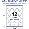 image:imageAvery Glossy White Star Labels Sure Feed Technology 214 x 238 300 Glossy White Labels PrinttoTheEdge Permanent Adhesive LaserInkjet Printable300 labels