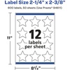 image:imageAvery Glossy White Star Labels Sure Feed Technology 214 x 238 300 Glossy White Labels PrinttoTheEdge Permanent Adhesive LaserInkjet Printable600 labels