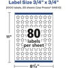 image:imageAvery Glossy White Star Labels Sure Feed Technology 34 x 34 800 Glossy White Labels PrinttoTheEdge Permanent Adhesive LaserInkjet Printable2 000 labels
