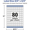 image:imageAvery Glossy White Star Labels Sure Feed Technology 34 x 34 800 Glossy White Labels PrinttoTheEdge Permanent Adhesive LaserInkjet Printable4 000 labels