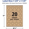 image:imageAvery Kraft Brown Heart Labels Sure Feed Technology 15 x 15 300 Kraft Brown Labels PrintToTheEdge LaserInkjet Printable2 000 labels