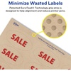 image:imageAvery Kraft Brown Scalloped Oval Labels with Sure Feed Technology 118 x 214 Print to The Edge LaserInkjet Printable Labels 525 Total 22855118 x 214