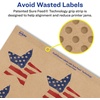 image:imageAvery Kraft Brown Star Labels Sure Feed Technology 214 x 238 180 Kraft Brown Labels PrinttoTheEdge LaserInkjet Printable1 200 labels