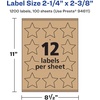 image:imageAvery Kraft Brown Star Labels Sure Feed Technology 214 x 238 180 Kraft Brown Labels PrinttoTheEdge LaserInkjet Printable1 200 labels