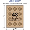 image:imageAvery Kraft Brown Starburst Labels Sure Feed Technology 1 1200 Kraft Brown Labels PrintToTheEdge LaserInkjet Printable1 200 labels