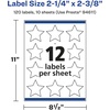 image:imageAvery Matte Clear Star Labels Sure Feed Technology 214 x 238 300 Matte Clear Labels PrinttoTheEdge LaserInkjet Printable120 labels