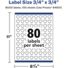 image:imageAvery Matte White Heart Labels Sure Feed Technology 075 x 075 2000 Matte White Printable Labels8 000 Labels