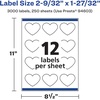 image:imageAvery Matte White Heart Labels Sure Feed Technology 2932 x 12732 300 Matte White Printable Labels3 000 Labels